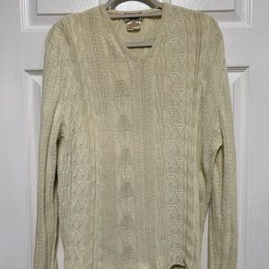 VTG Hermes Women’s V-Neck Knit Pullover Size L